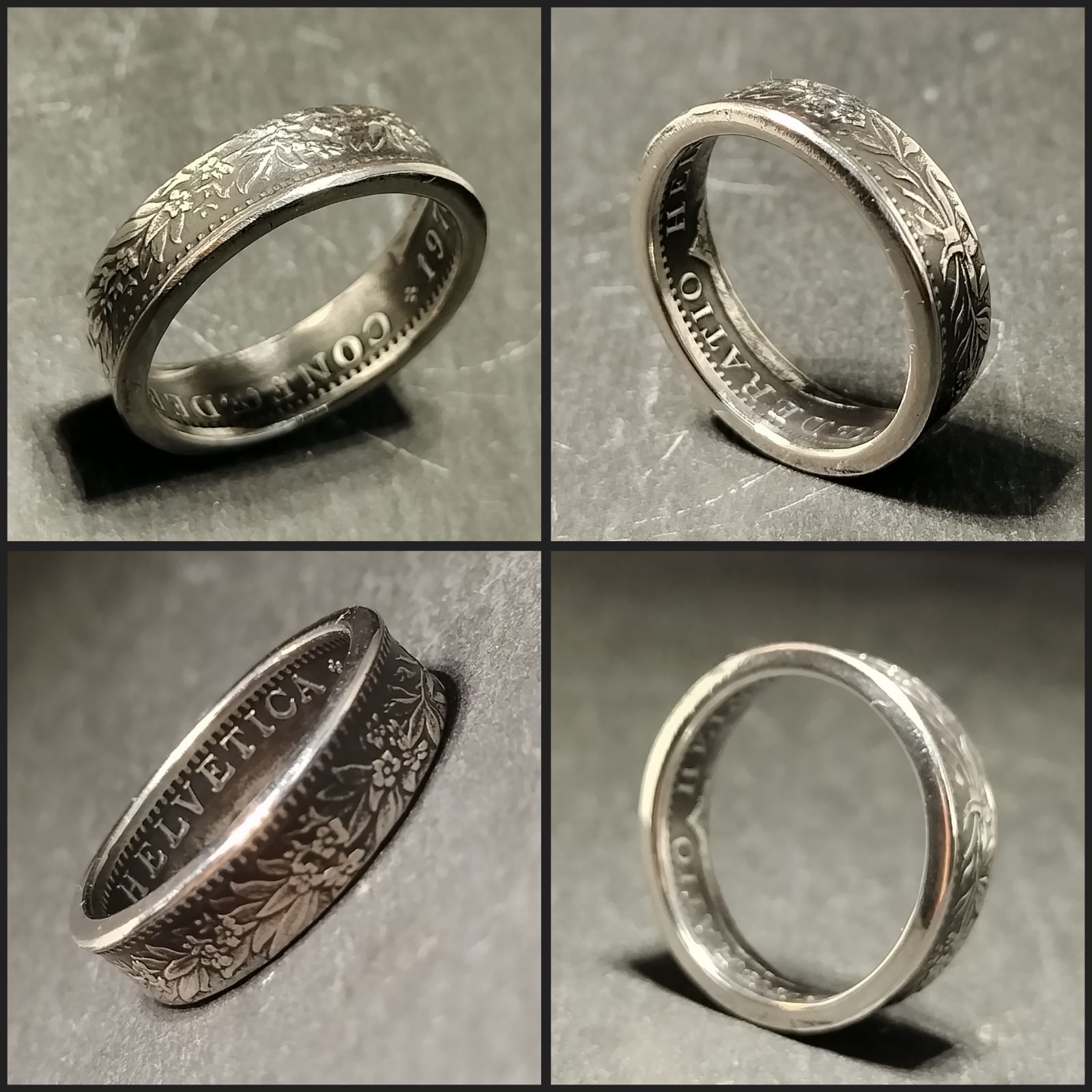 『オーダーメイドリング受付中』🇨🇭スイス連邦20ラッペン白銅貨 コインリング