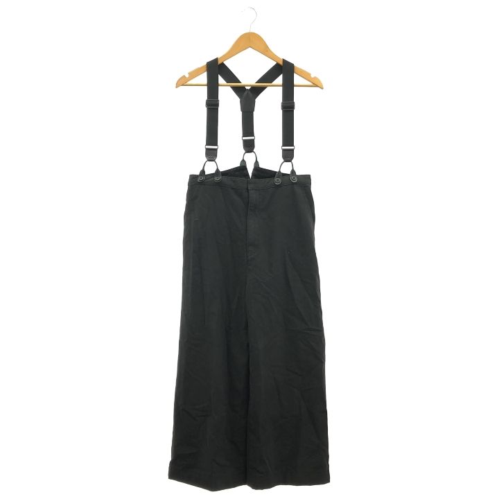 Spick - Span スピックアンドスパン 25030200308010 サスペンダー付きワーカーパンツ レディース ブラック 36