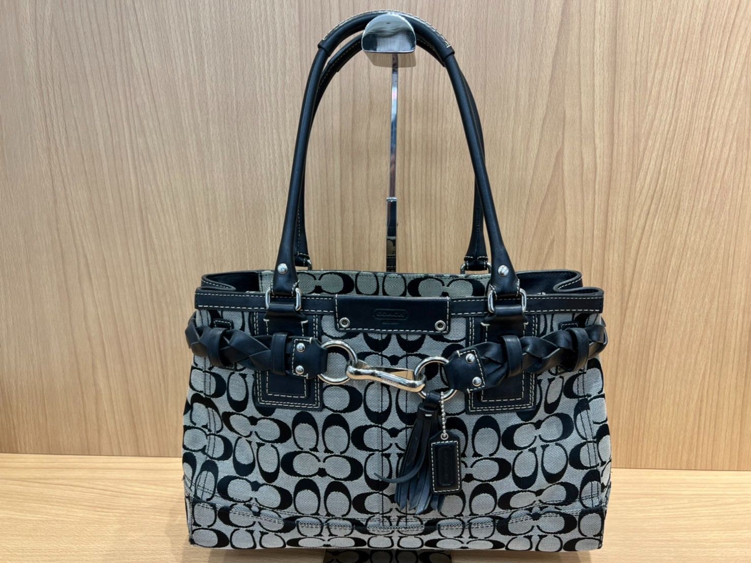 COACH コーチ キャンバス トートバッグ F13068 シグネチャー 肩掛け 