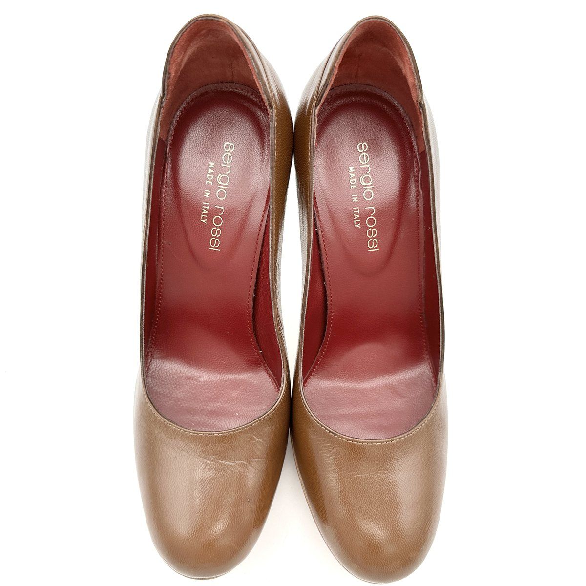 Sergio Rossi ハイヒール 本革 ラウンドトゥ ブラウン 2133T - メルカリ 