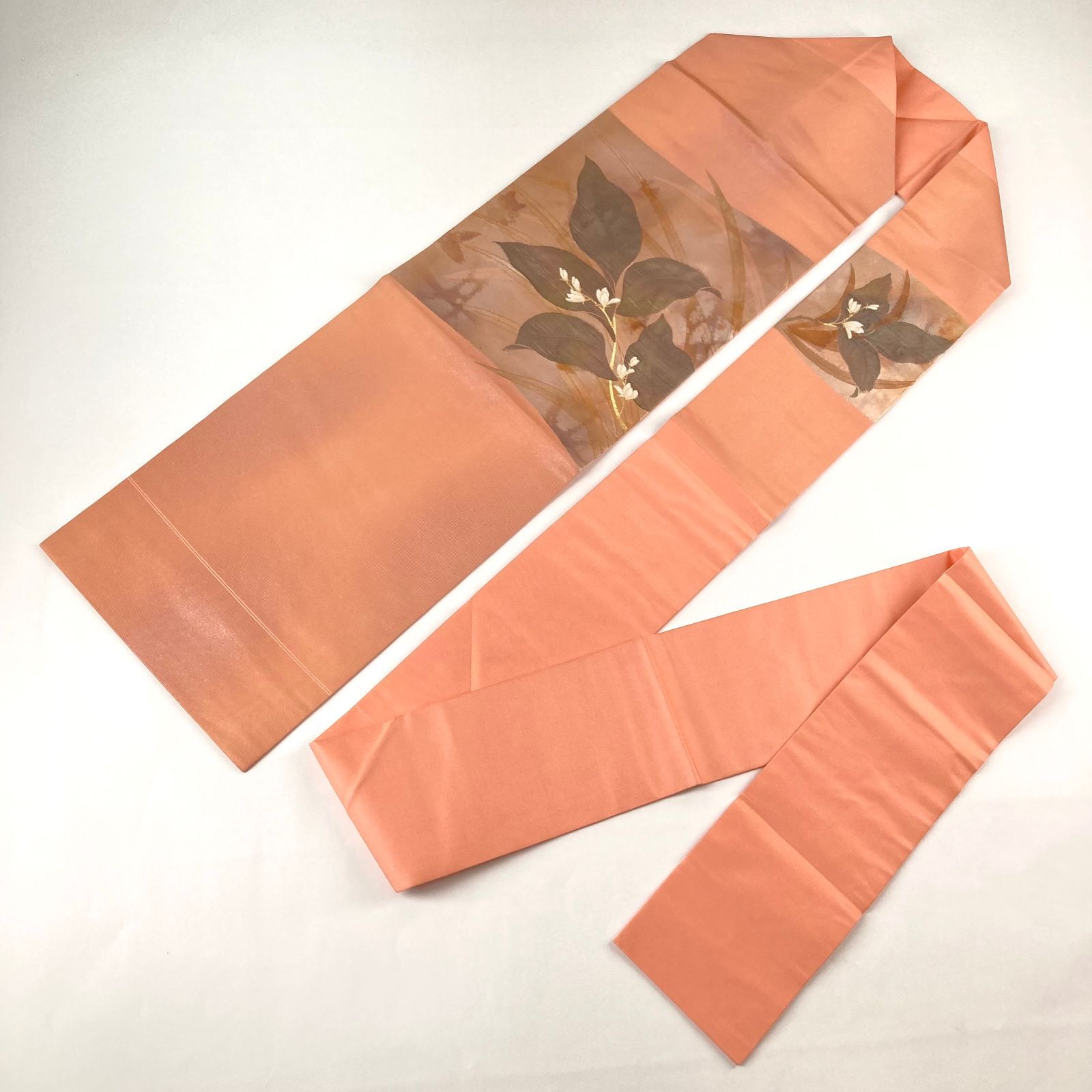 平和屋着物＊夏物 銀座きしや 色無地 絽縮緬 茶褐色 たとう紙付き 正絹