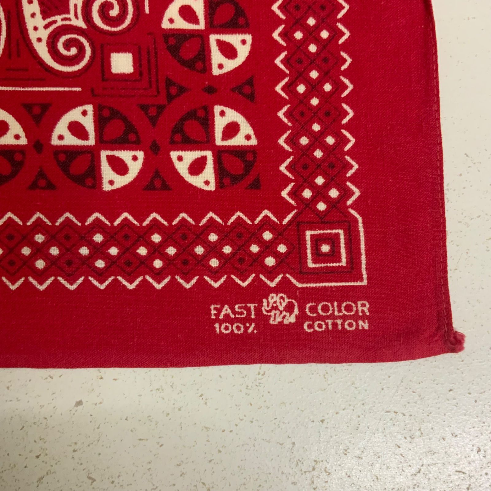 ビンテージ バンダナ 4 エレファント象■USAアメリカ製FAST COLOR 古着 60's 70's / FAST COLOR バンダナ / 象 エレファント