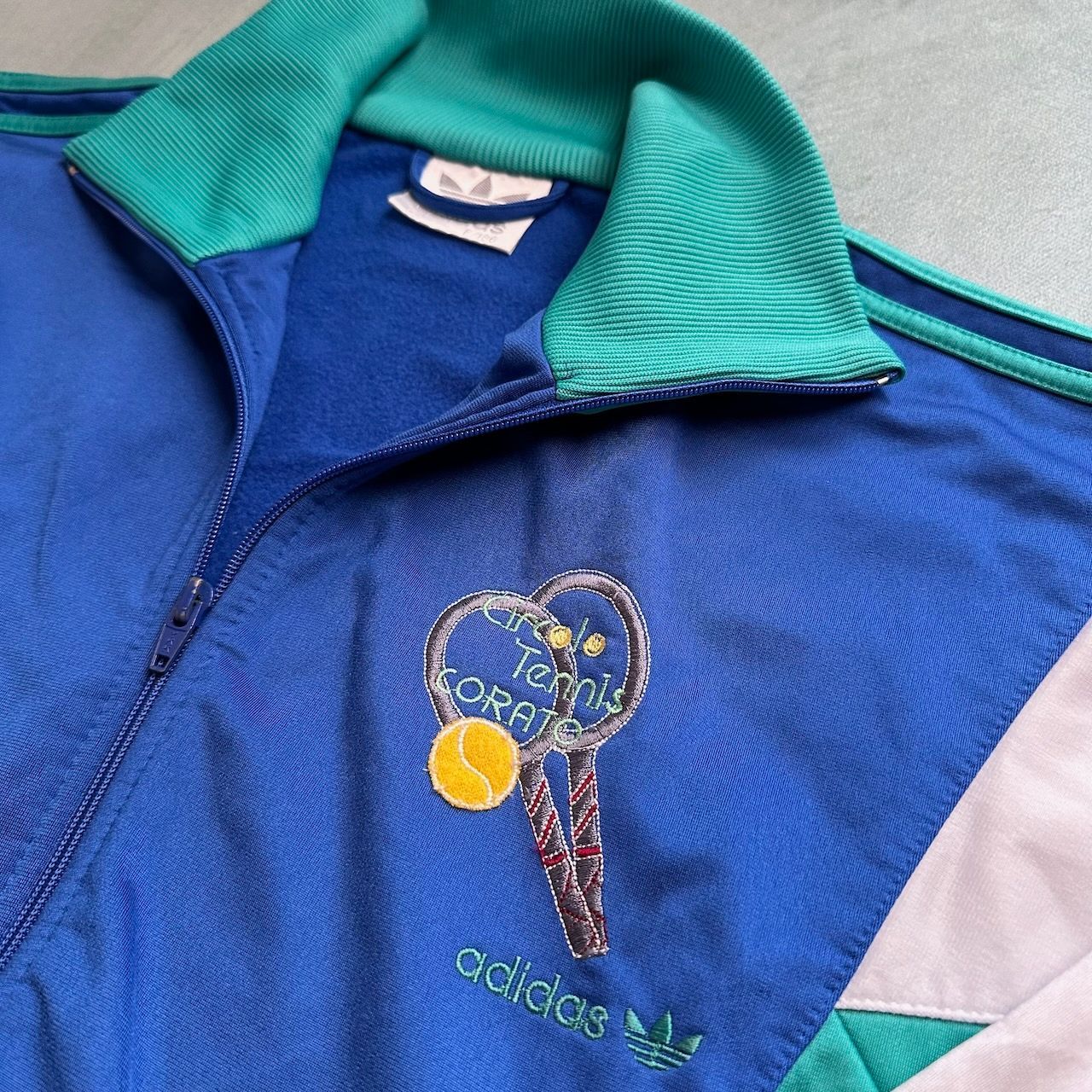80s adidas アディダス ハイネック トラックジャケット ジャージ 