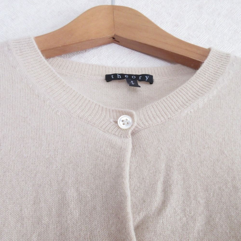 美品 Theory セオリー CASHMERE SOLID CREW カシミヤ100％ 長袖 クルーネック ニット プルオーバー セーター S ブラック レディース 古着 中古 Theory - 美品 Theory セオリー CASHMERE SOLID CREW カシミヤ