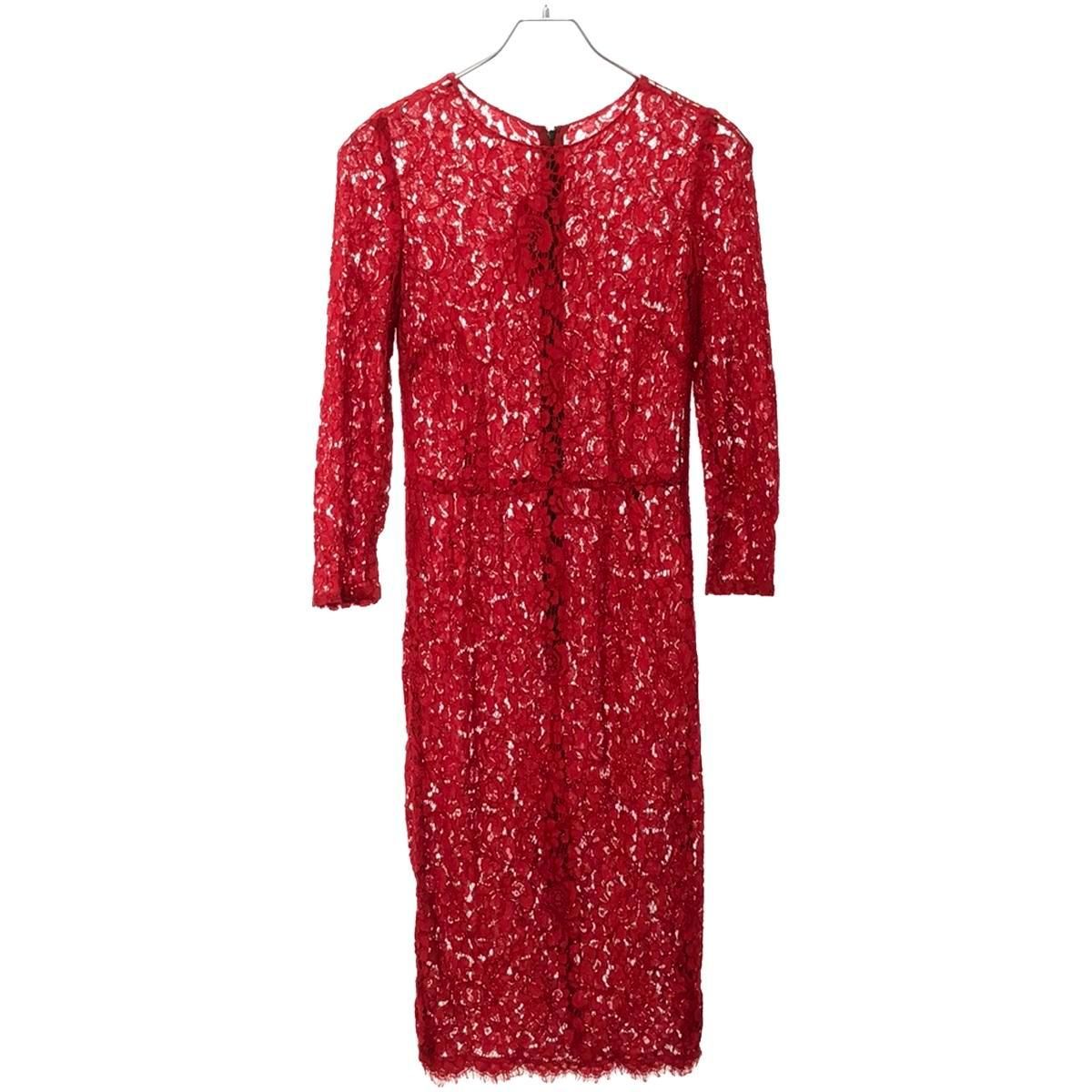 DOLCE&GABBANA ドルチェ＆ガッバーナ フローラルレースドレス  