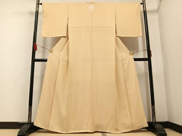 平和屋着物 上質な色無地 蜂蜜色 正絹 AABA8960ph