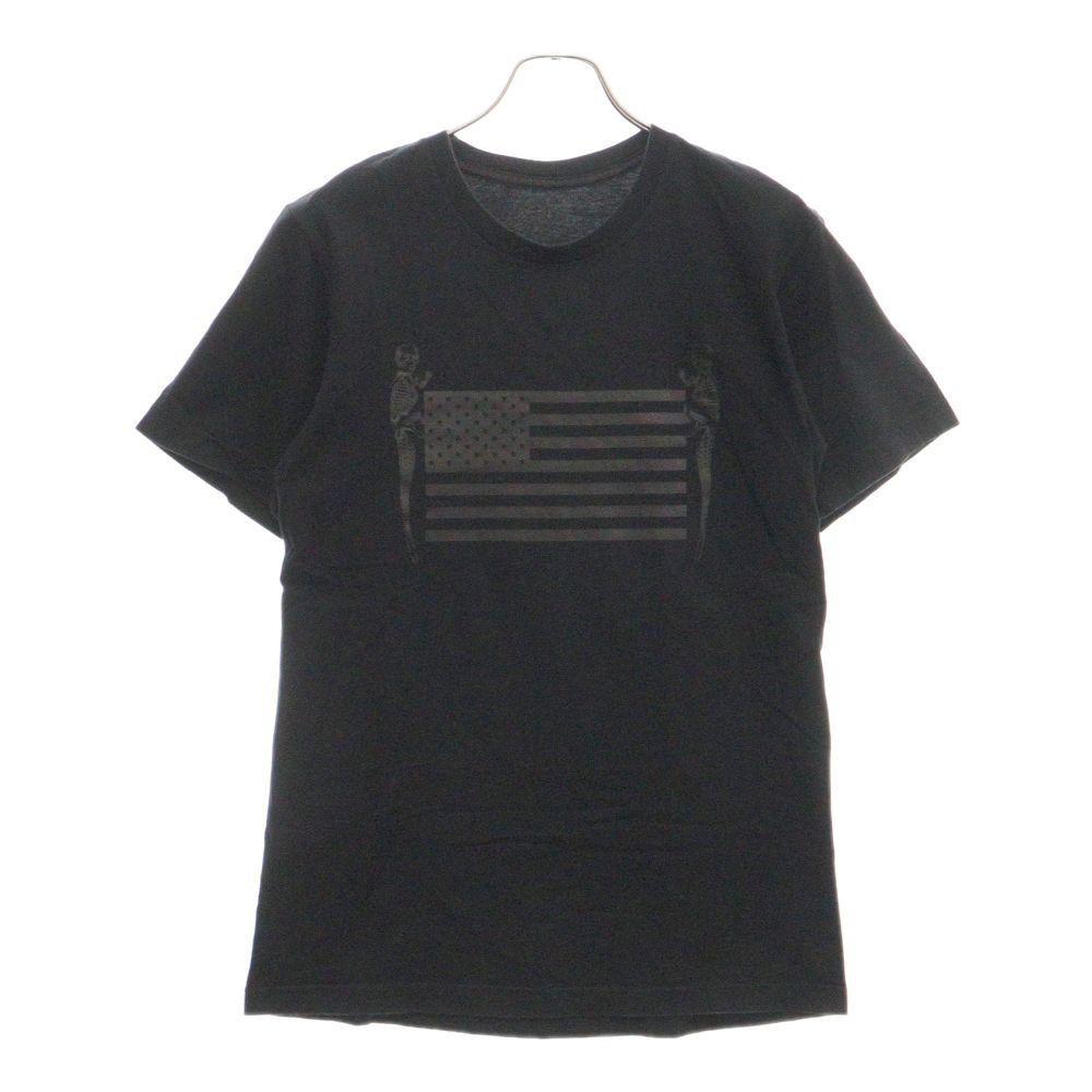 CHROME HEARTS (クロムハーツ) FOTI フォティ 星条旗 グラフィックプリント クルーネック 半袖Tシャツ カットソー ブラック