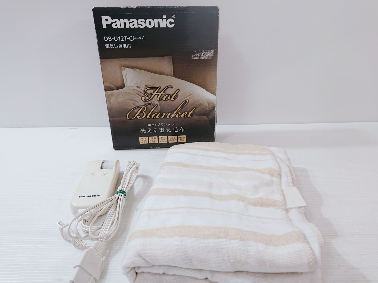 Panasonic 洗える 電気毛布 DB-U12T-C ベージュ - 電気毛布・ひざ掛け