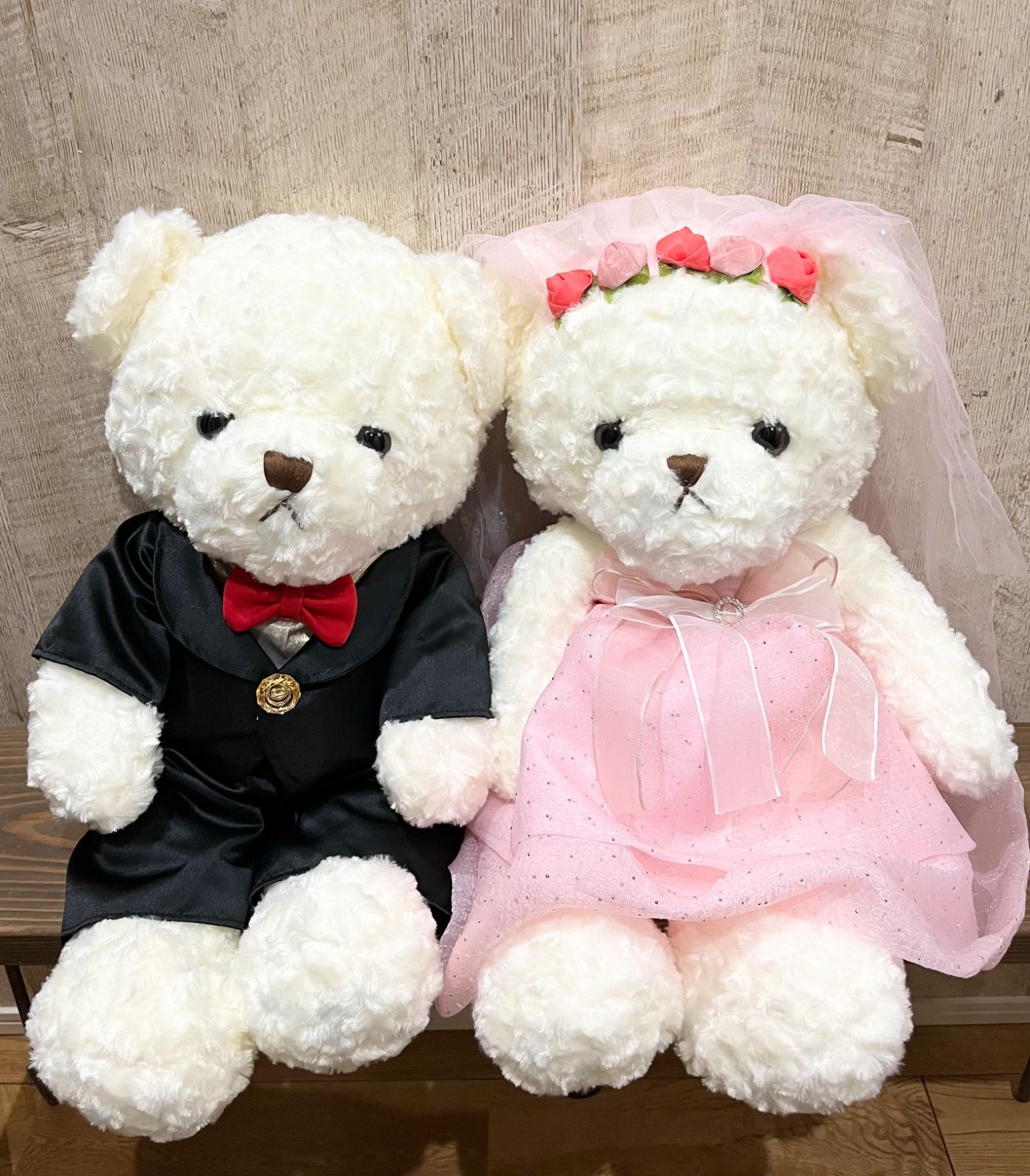 クマのぬいぐるみ2体セット LL Bean フード付きぬいぐるみ 2体セット