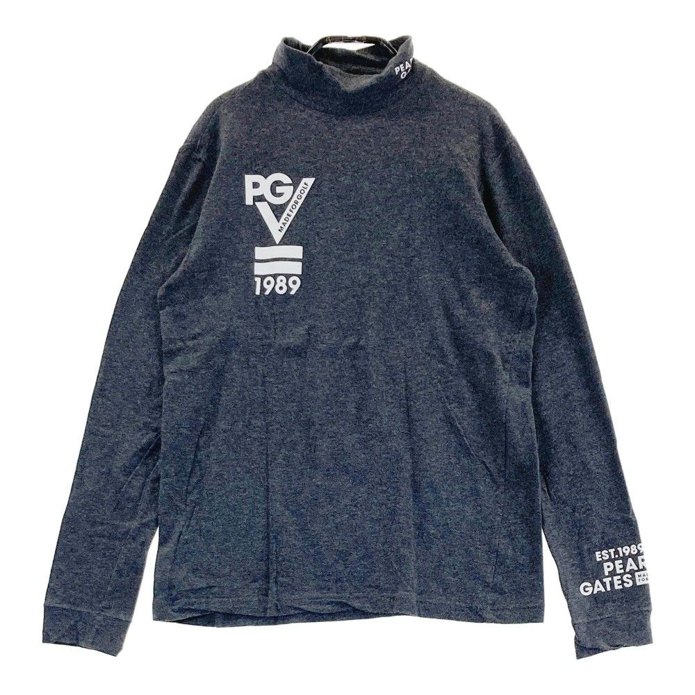 サイズ：2 PEARLY GATES パーリーゲイツ  ハイネック 長袖Tシャツ  グレー系 [240101447355] ゴルフウェア レディース ストスト サイズ：2 PEARLY GATES パーリーゲイツ ハイネック 長袖Tシャツ