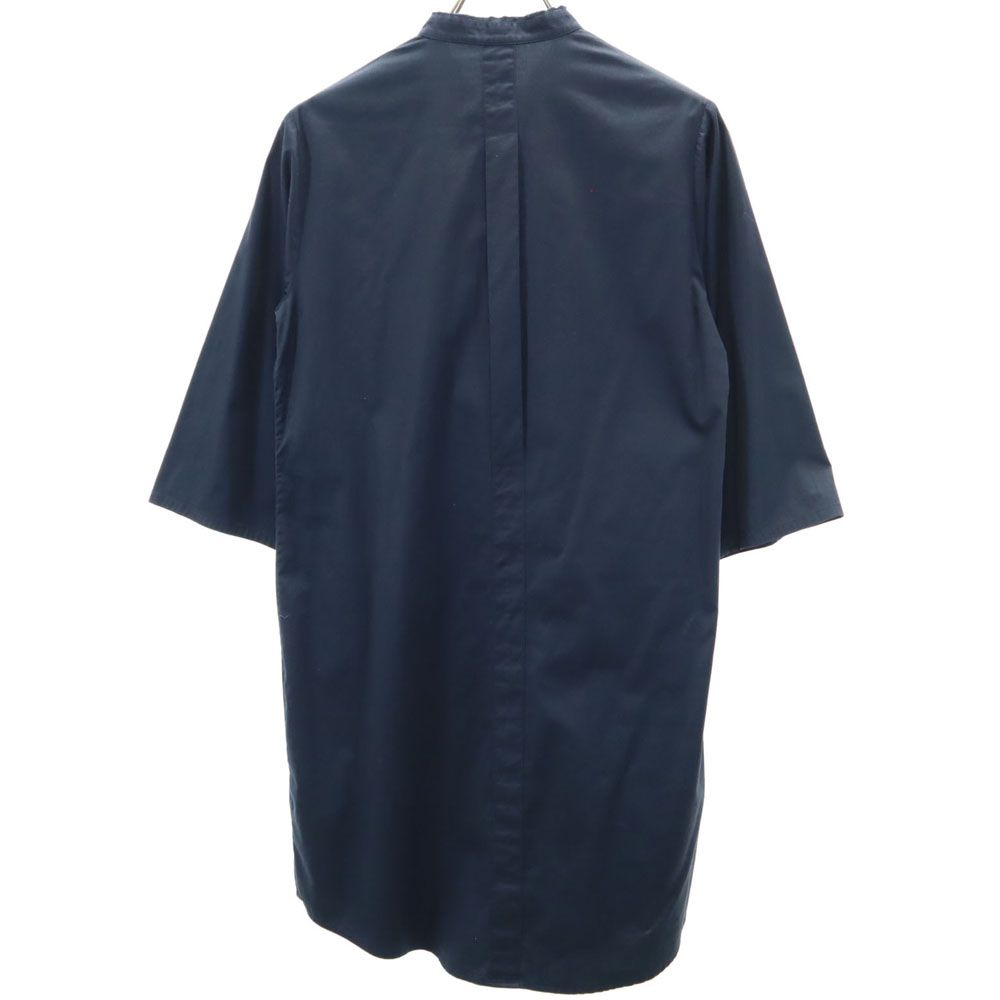 ジルサンダー イタリア製 7分袖 バンドカラー シャツワンピース 34