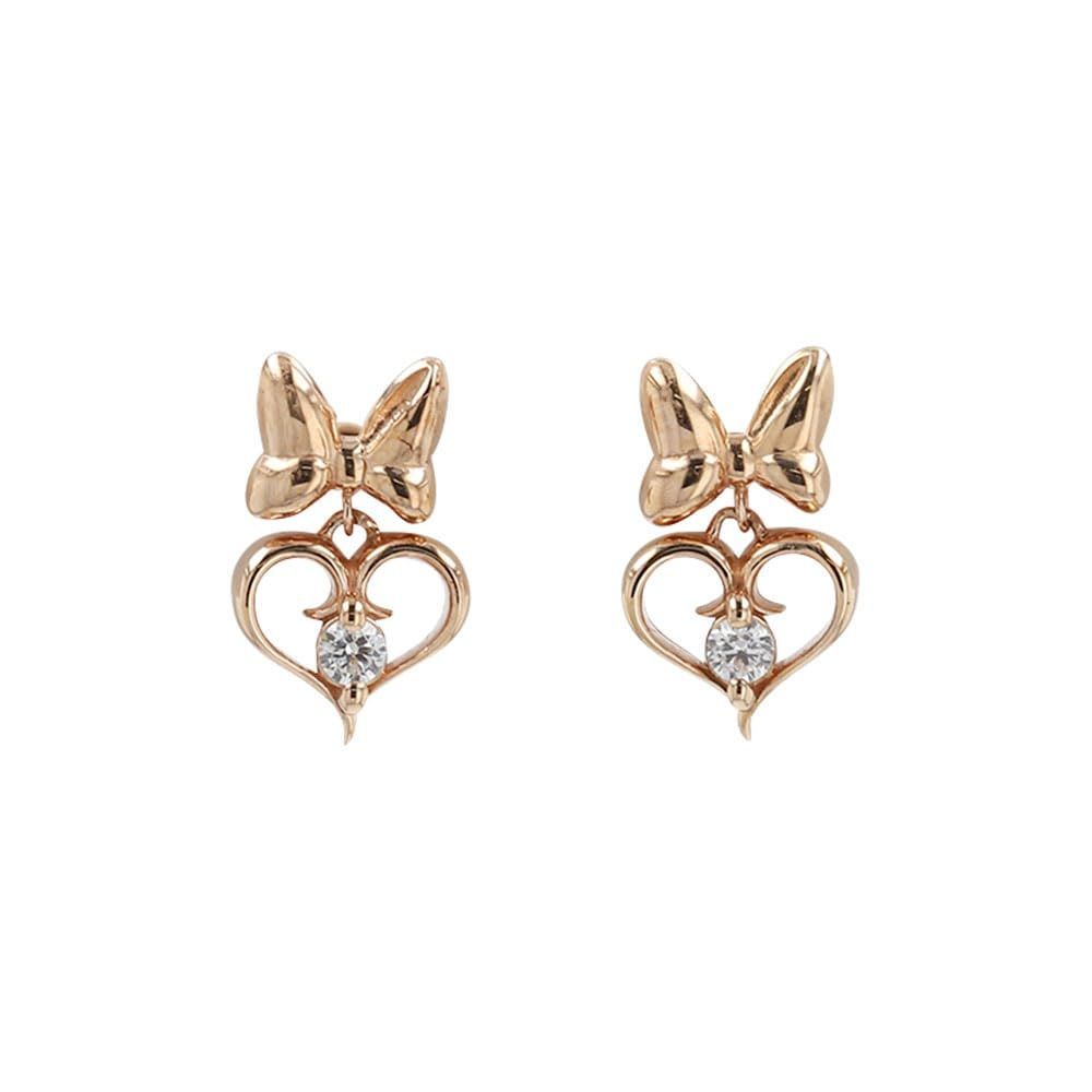 ディズニー Disney ミニー シルバー ピアス ピンクゴールドコーティング キュービックジルコニア VPRDSW0010
