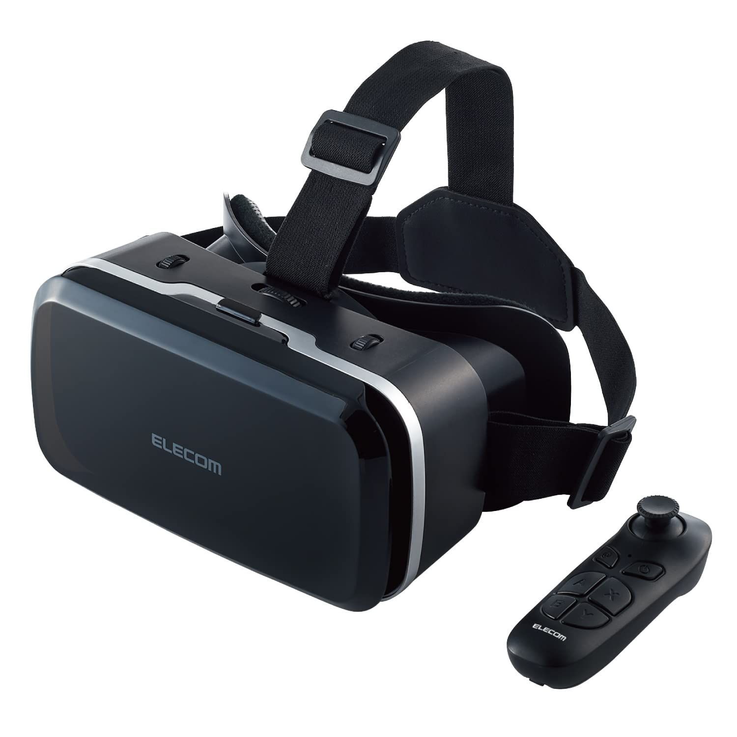 【数量限定】リモコンセット スタンダードタイプ 上下左右360度 非球面光学レンズ スマートフォン対応 ピント調節/眼鏡可 VRゴーグル ブラック エレコム VRG-M02RBK