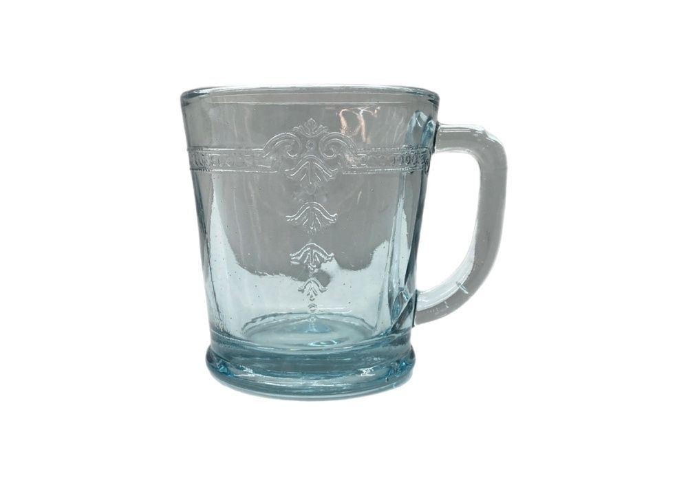 ファイアーキング Fire-King 40s Philbe Mug フィルビー マグ サファイアブルー Dハンドル 無刻印 耐熱 加工 マグカップ 青 その他 総柄 ブルー 104Z-15