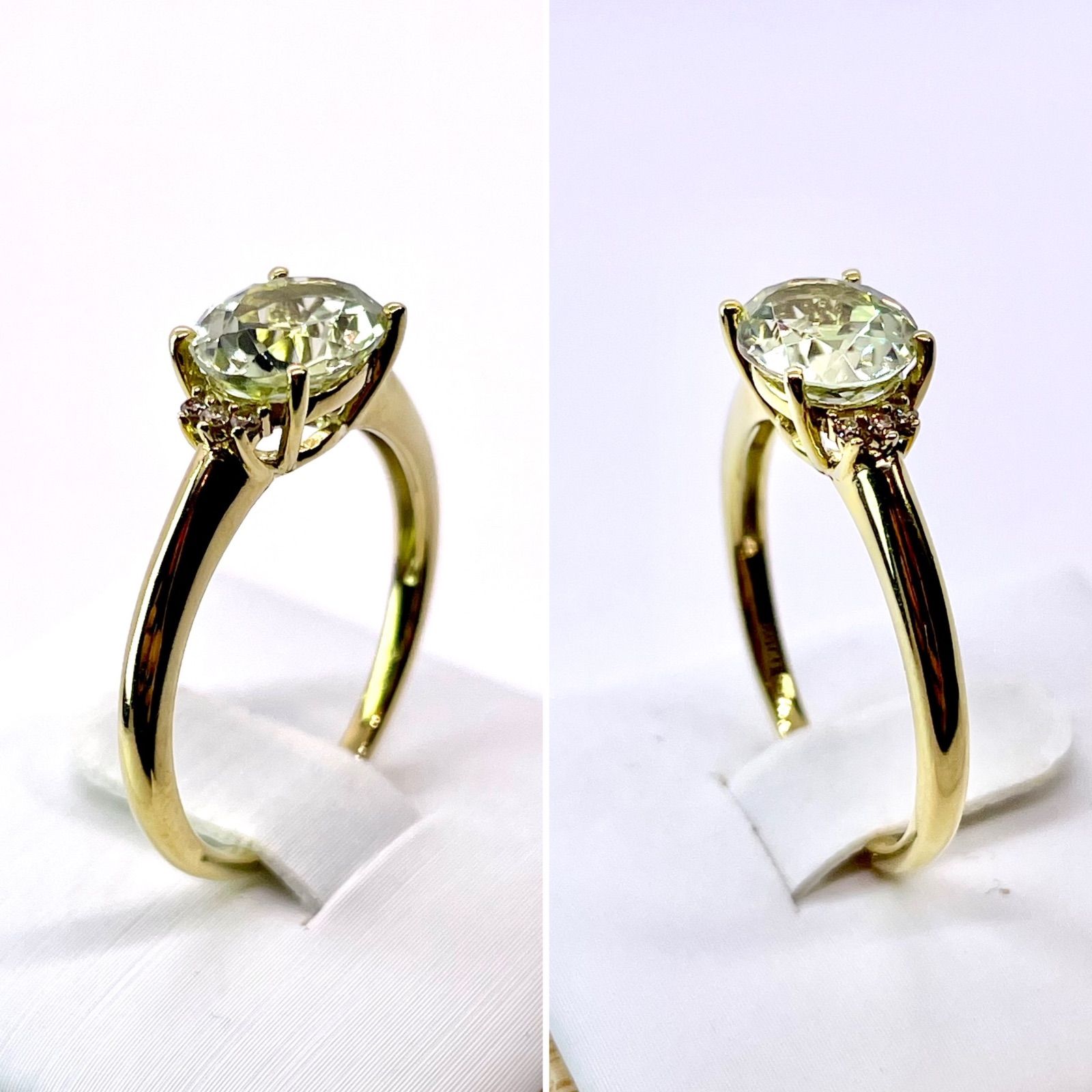 GSTV◇K18YG*18号*シリマナイトリング*1.5ct*指輪*ダイヤモンド - メルカリ