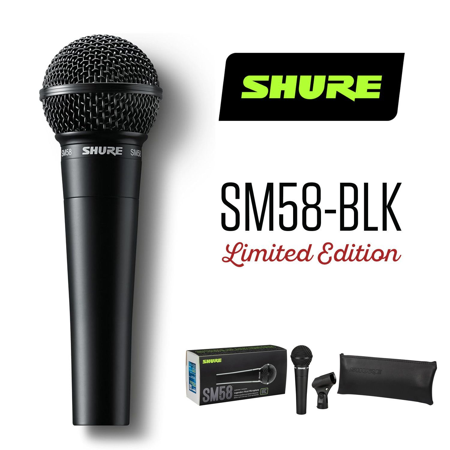 SHURE シュア SM58 スペシャルブラックエディション ダイナミックマイク SHURE シュア SM58-SE ボーカル用ダイナミックマイク（スイッチ
