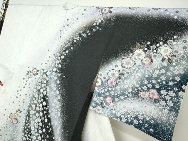 平和屋着物○訪問着 辻が花 暈し染め 銀通し地 やまと誂製 正絹 逸品