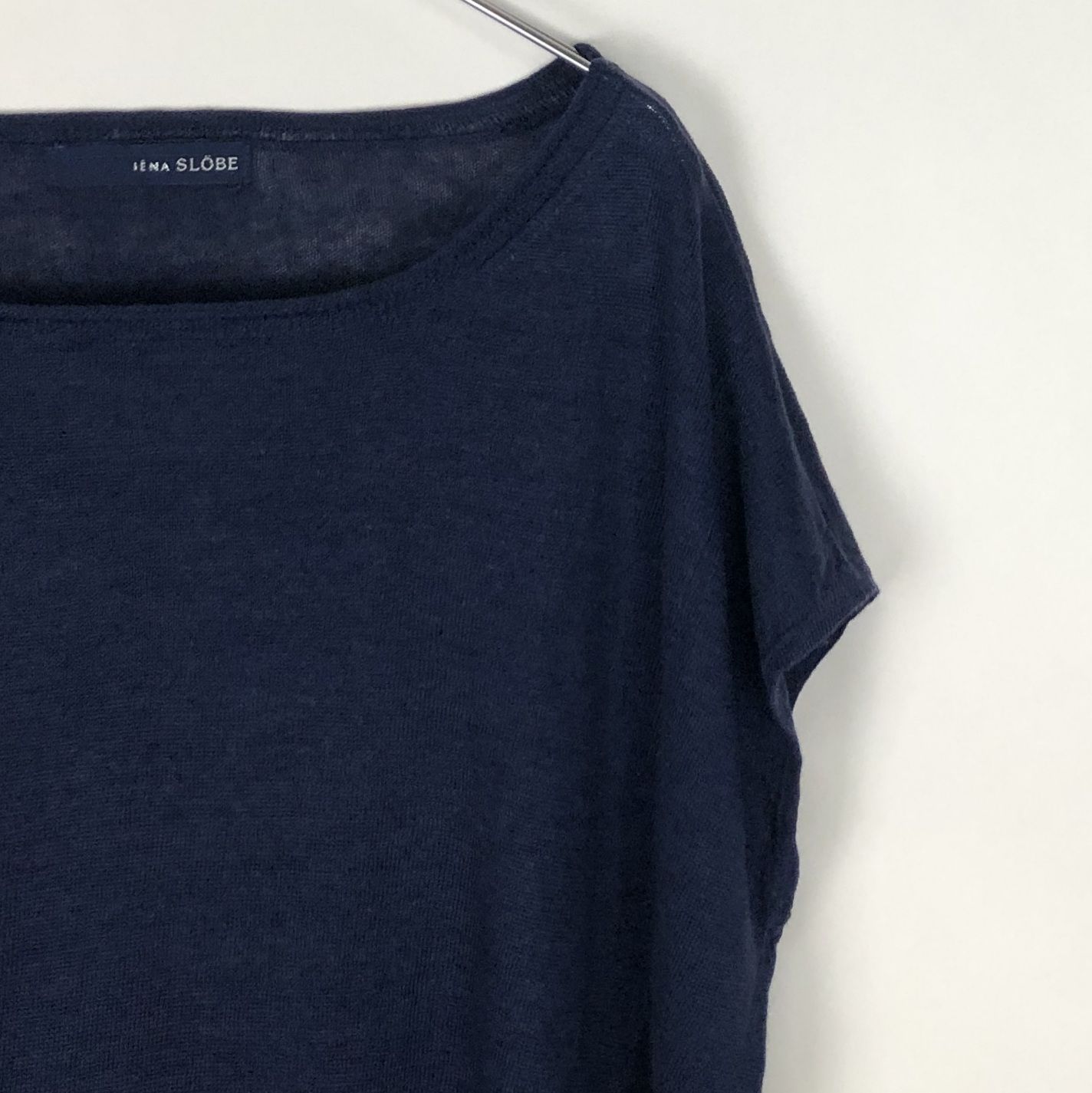【新品未使用タグ付】 スローブイエナ リネンフレンチスリーブプルオーバー ニット 新品未使用タグ付】 スローブイエナ リネンフレンチスリーブプル