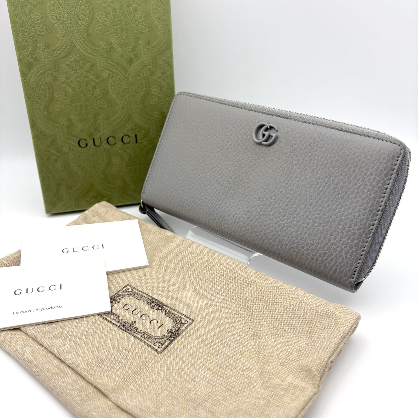 箱付／美品 】GUCCI グッチ GGマーモント ジップアラウンド ラウンド