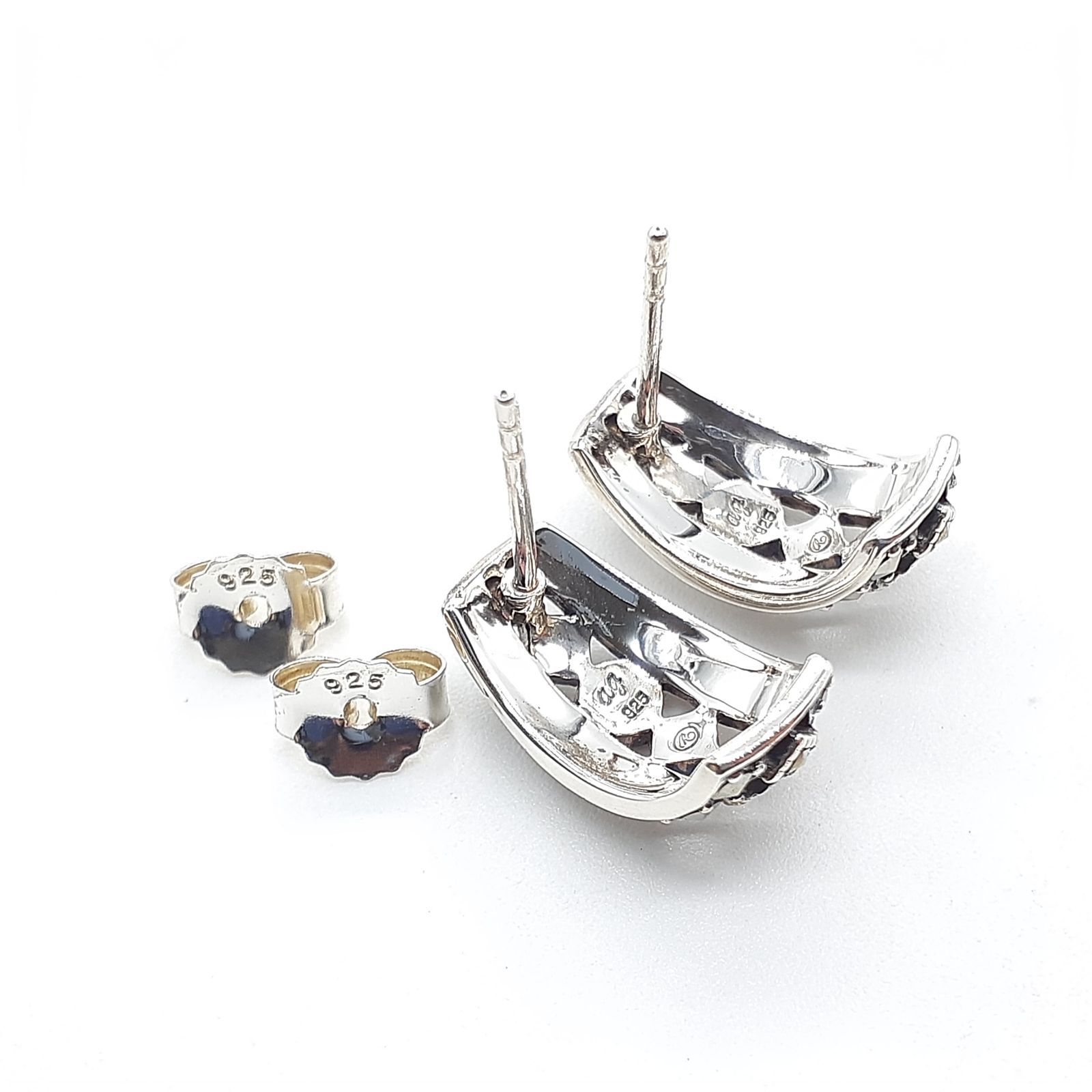 碌山 ロクザン ROKUZAN ピアス SILVER 925 シルバー マーカサイト 