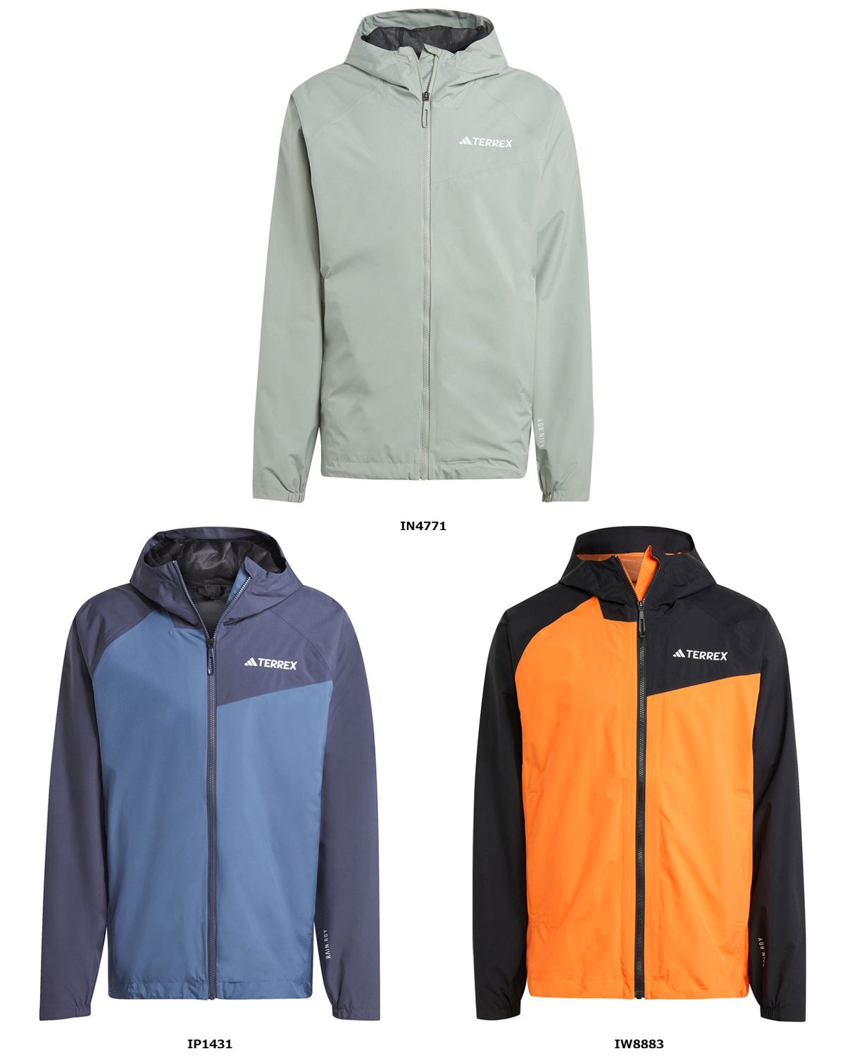 アディダス adidas アウトドア テレックス マルチ 2層構造 RAIN RDYジャケット メンズ 男性 上着 トップス ウェア フード ハイキング 旅行 防水性 透湿性 RDY HAU 46 JL 9773 カードボード サバン