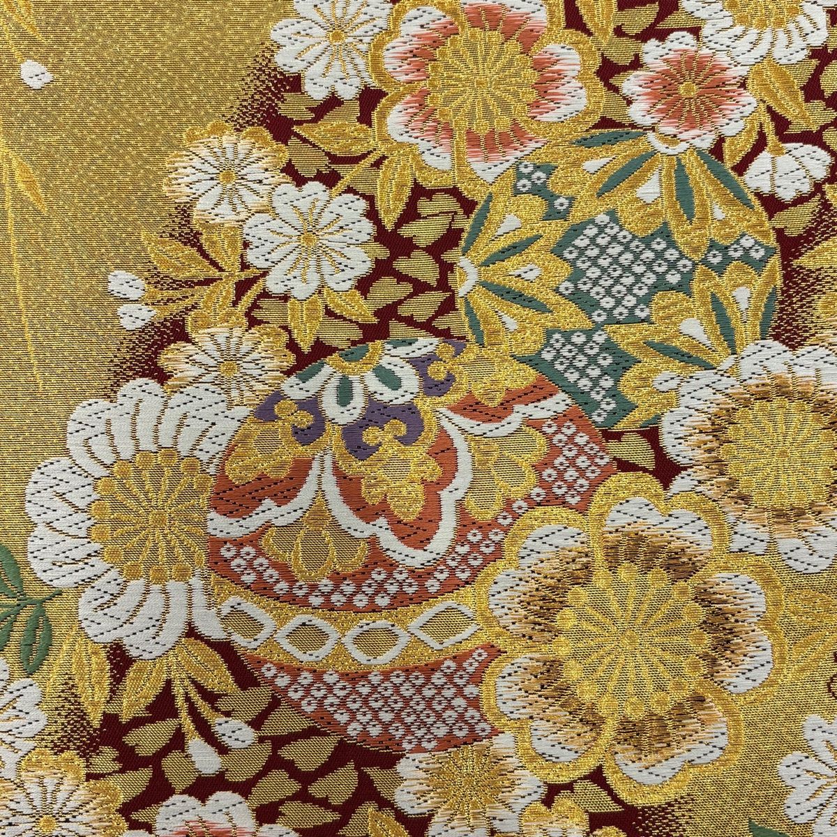 振袖 身丈163.5cm 裄丈69cm L 袷 袋帯フルセット 桜 手鞠 金彩 ぼかし