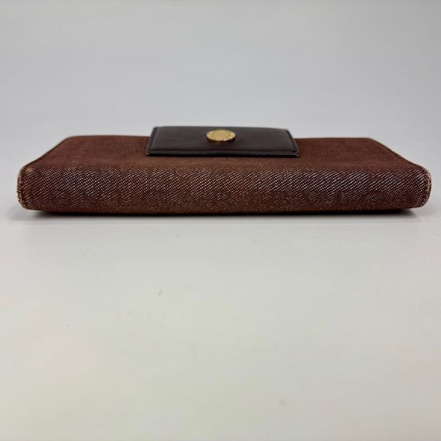 ブルガリ　激レア　美品　ロゴマニア　ブラウン長財布　キャンバス&レザー　メンズ ブルガリ 激レア 美品 ロゴマニア ブラウン長財布 キャンバス&レザー