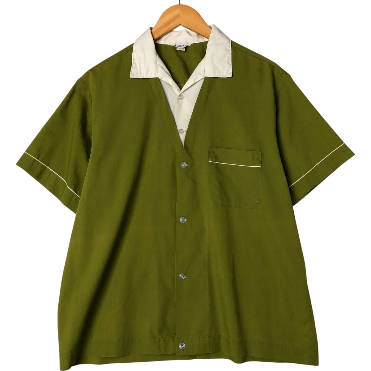 古着 70年代 NAT NAST オープンカラー ボウリングシャツ ボックス