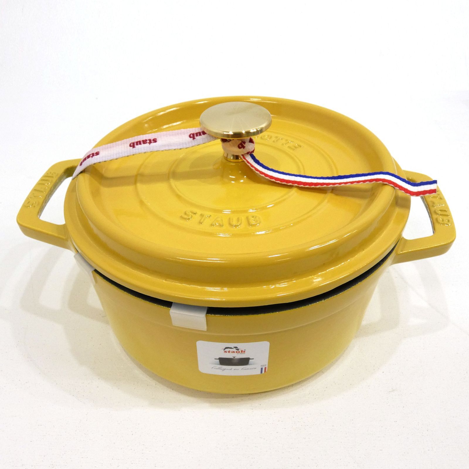小牧店】未使用品 staub ストウブ ピコ ココット ラウンド シトロン