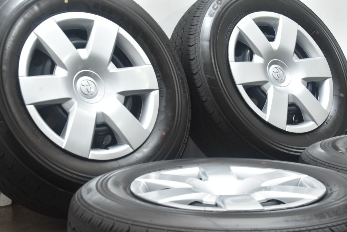 製 新車外し品 トヨタ 200 ハイエース 純正 15in 6J 35 PCD139.7 ブリヂストン エコピア RD613 195 80R15 レジアスエース 流用