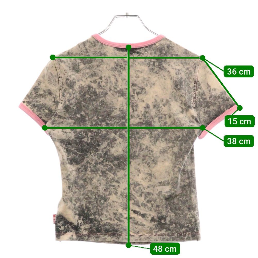 DIESEL (ディーゼル) 25SS T-UNCUTIES-SHORT-Q1 チビT プリント