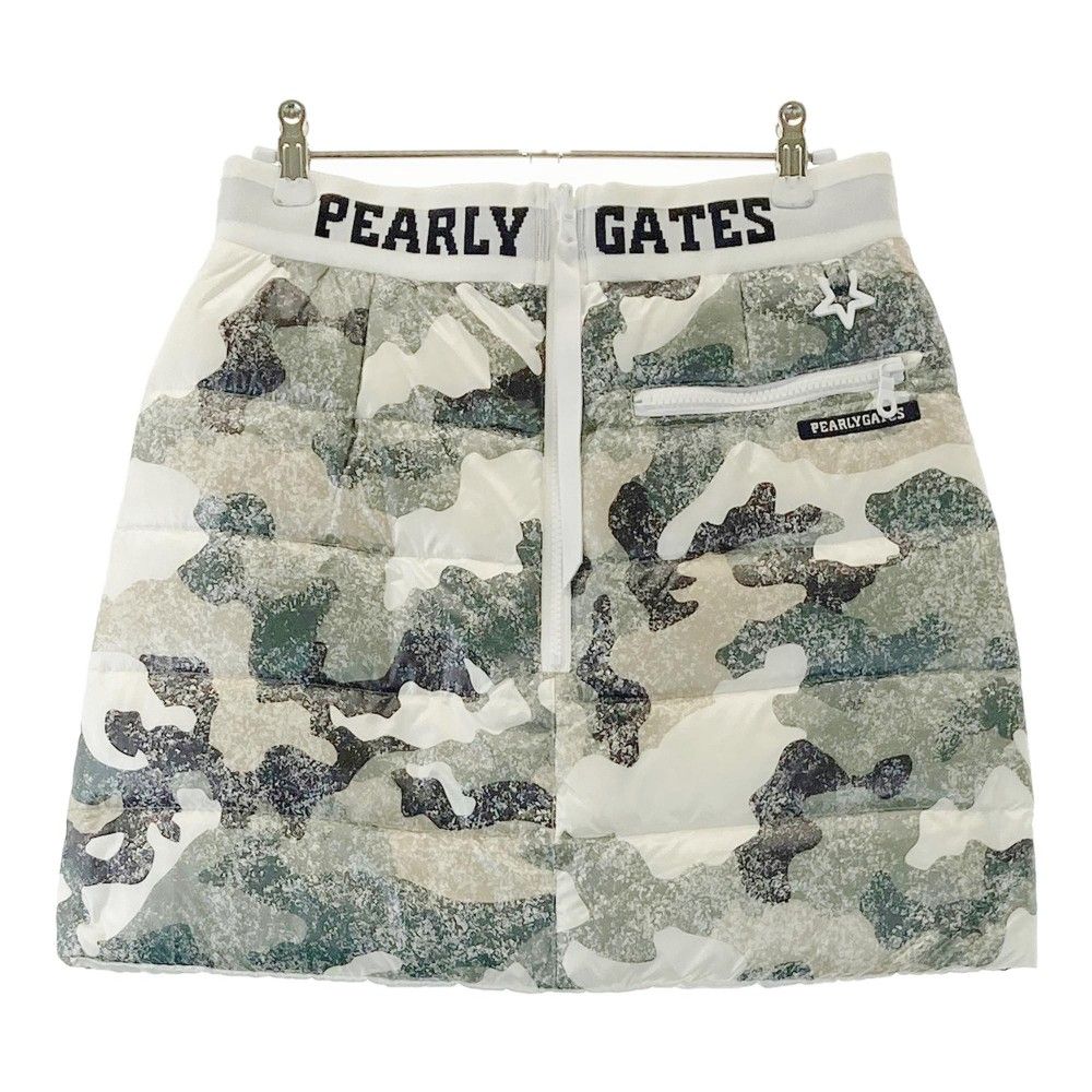 サイズ：0 PEARLY GATES パーリーゲイツ ; リバーシブル ダウンスカート カモフラ柄 ホワイト系 [240101456132] ゴルフウェア レディース ストスト サイズ：0 PEARLY GATES パーリーゲイツ ; リバーシブル ダウン