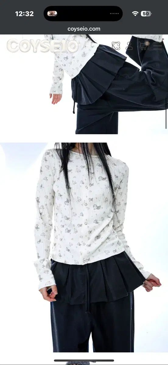 ISSEY MIYAKE イッセイミヤケ コイセ アイボリー ロングスリーブ