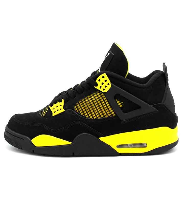 ナイキ NIKE 【 AIR JORDAN 4 RETRO BLACK/WHITE-TOUR YELLOW DH6927 017 】 エア ジョーダン 4 サンダー スニーカー　h3204
