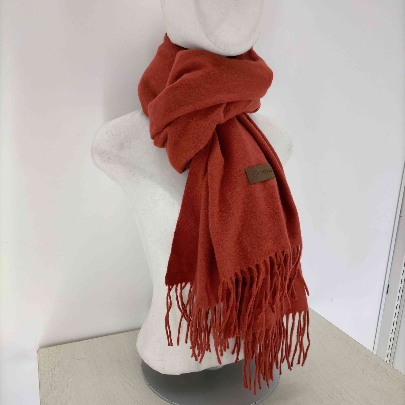 ユーズドフルギ USED古着 zhying 大判 カシミア混 マフラー レディース