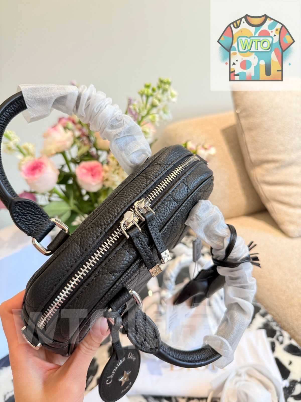  DIOR 春夏 D-Vibe East-West ミニバッグ ブルーオブリーク -WT 0輸入 ハンドバッグ バッグ