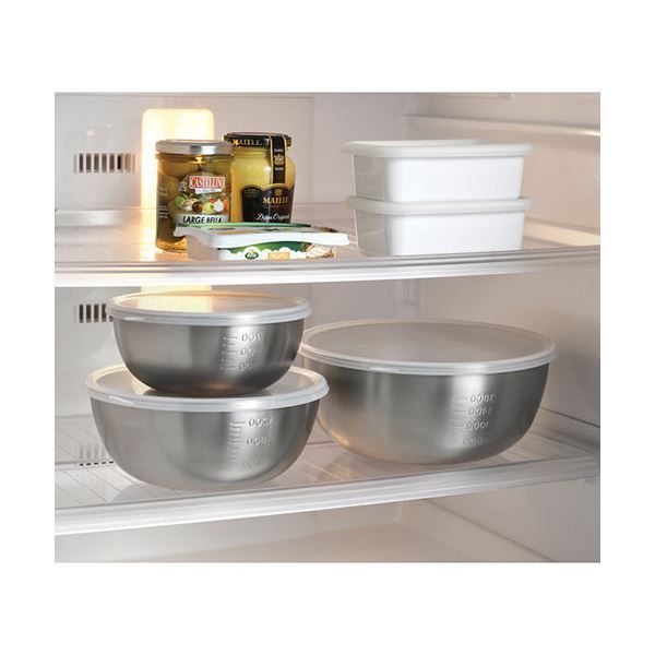 燕三 シリコーン蓋付ステンレスボール3点セット