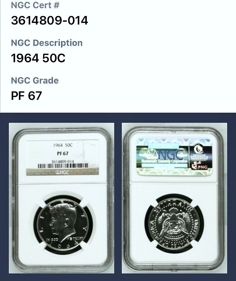 NGC PF67 アメリカ ケネディハーフダラー銀貨 NGC PF67 アメリカ ケネディハーフダラー銀貨 - メルカリ