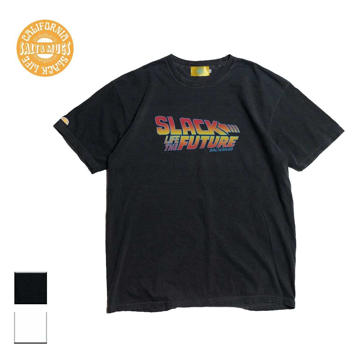 【新品】 SALTu0026MUGS ソルトアンドマグス BTTF Tee メンズ/レディース ブラック/ホワイト M-XL SMSST038