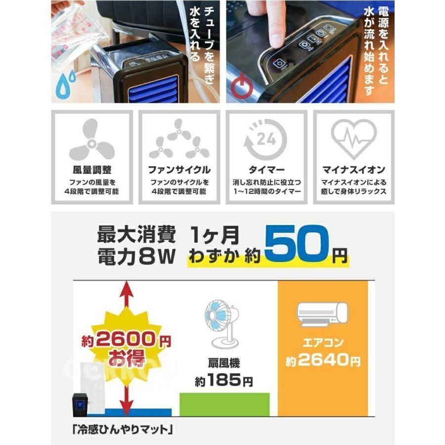 電気式 ひんやり水流快眠マット