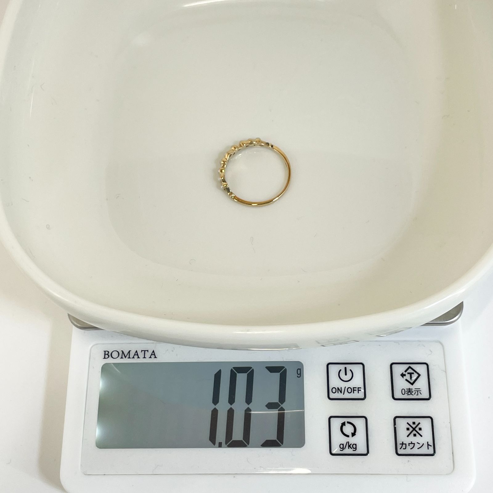 ageteアガットケシ粒パール14粒K14ハーフエタニティリング ageteアガットケシ粒パール14粒K14ハーフエタニティリング