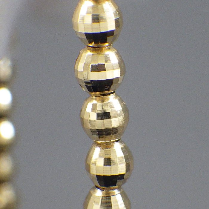 K18YG（18金イエローゴールド ）ボールチェーンブレスレット 18cm K18