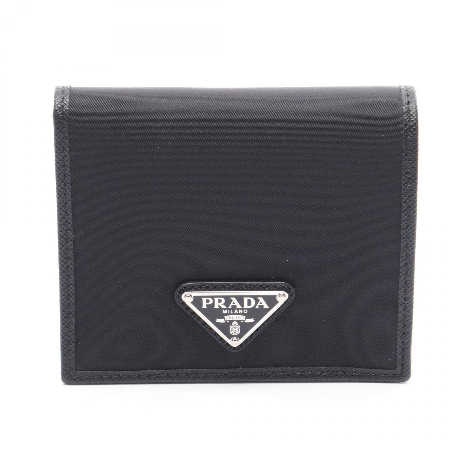 プラダ PRADA 札入れ 2MO0042DMHF0002 ブラック ナイロン レザー 二つ折財布 メンズ