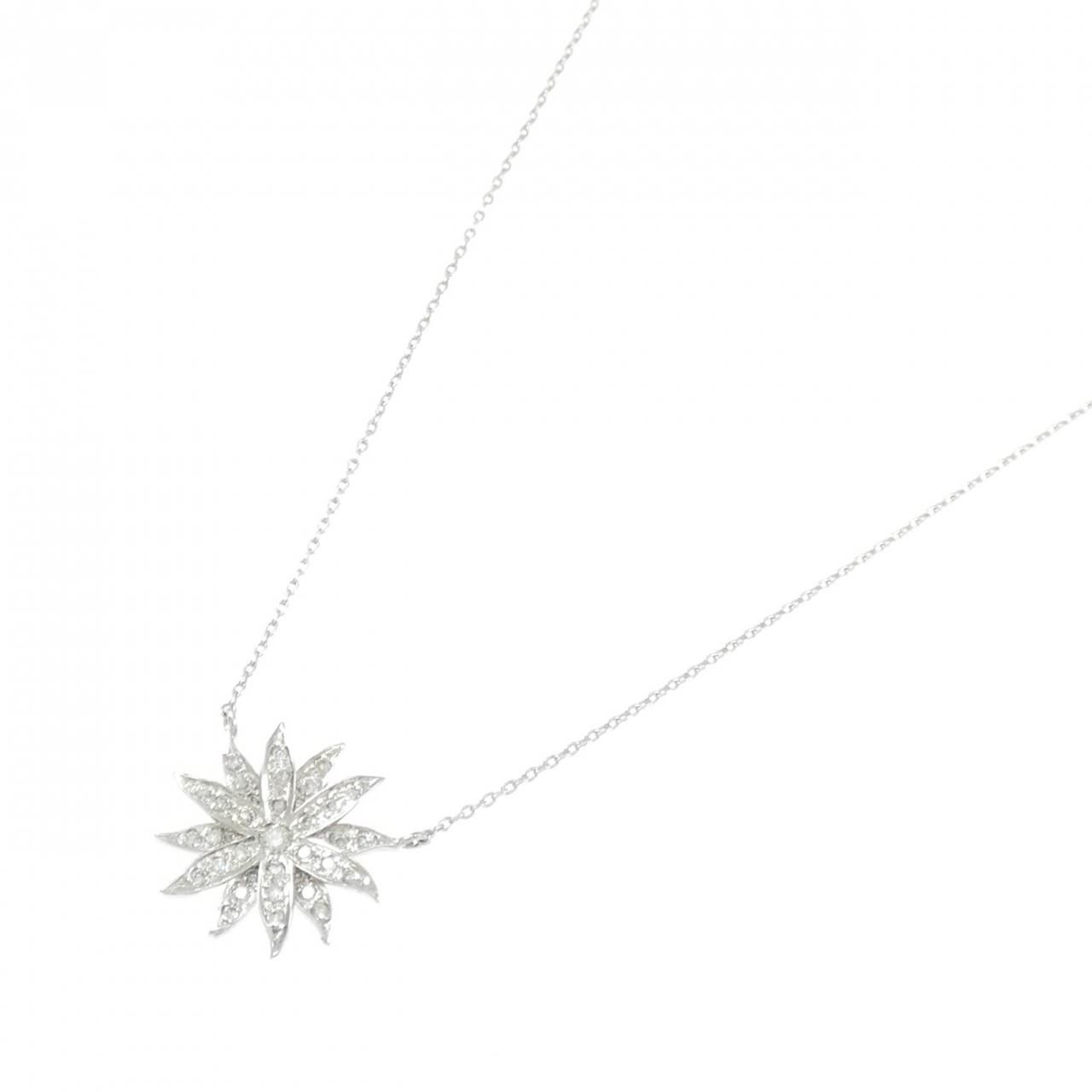 K18WG ダイヤモンド ネックレス 0.22CT