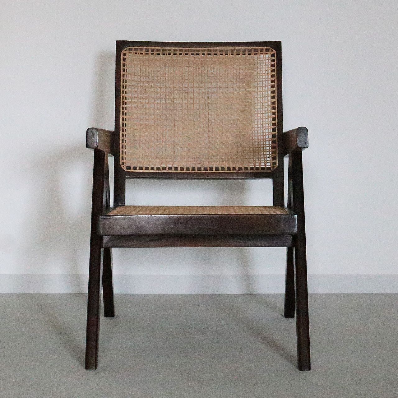 ピエール・ジャンヌレ イージーチェア ラウンジチェア Easychair ラタン 古材 チーク 椅子 ブラウン Pierre Jeanneret  リプロダクト ピエールジャンヌレ ル・コルビュジエ インダストリアル レトロ インド おしゃれ - メルカリ