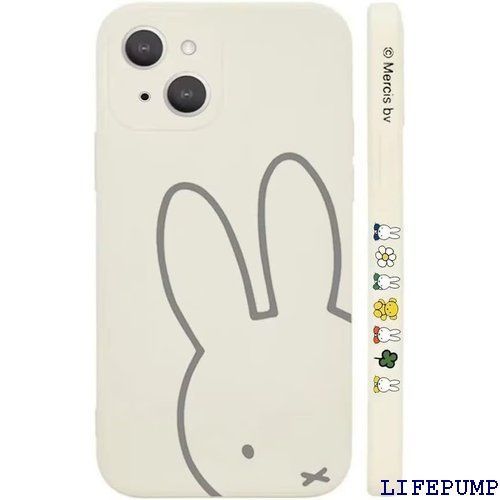 iPhone12 用 ケース ミッフィー iPhone 12 用 保護カバー キャラクター スマホケース シリコン 軽薄型 ワイヤレス充電対応 レンズ保護 ストラップホール付き 6.1インチ ケース アイフォン12 対応 WHI