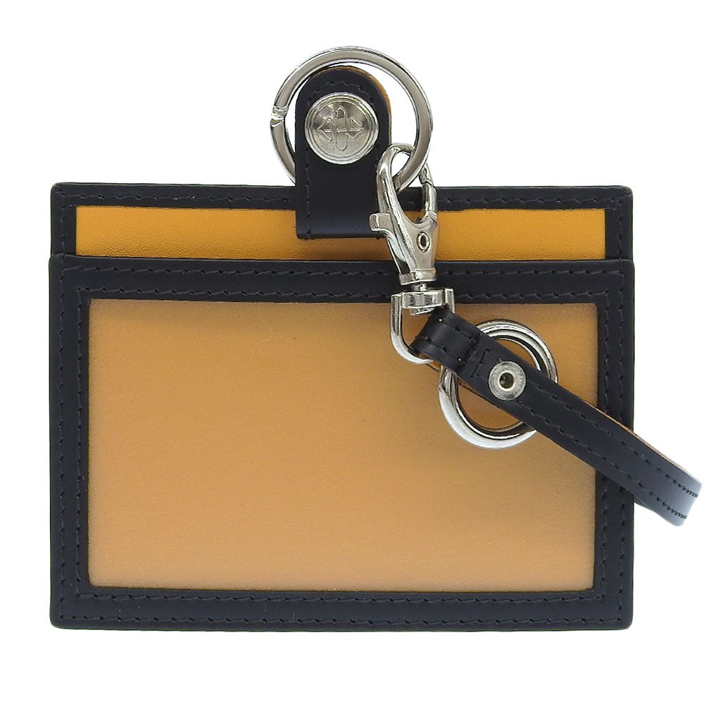 エッティンガー Ettinger 2019年 BH849JR ID Card Case ブライドルレザー ID パス ケース ホルダ ストラップ ブラック メンズ 定価28600円