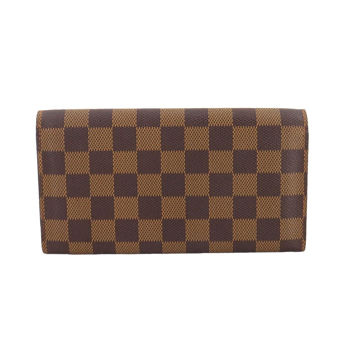 新品同様 ルイ ヴィトン LOUIS VUITTON ダミエ ポルトフォイユ サラ 二つ折り 長財布 エベヌ N61726 90242853 -  メルカリ