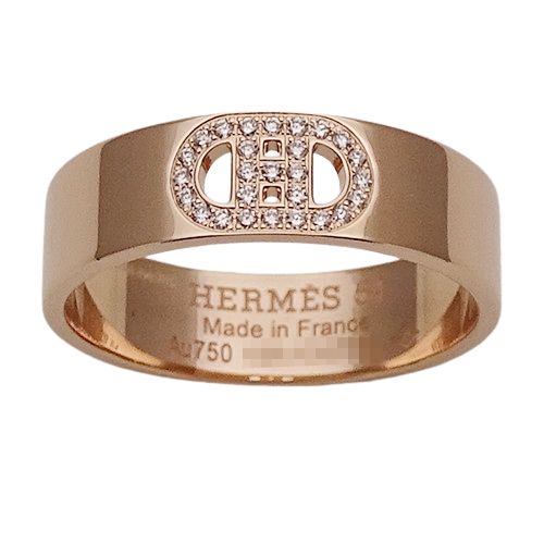 エルメス HERMES リング H・ダンクル PM レディース ブランド 指輪 750PG ダイヤモンド ピンクゴールド #54 約14号 ジュエリー  磨き済み 【中古】 - メルカリ