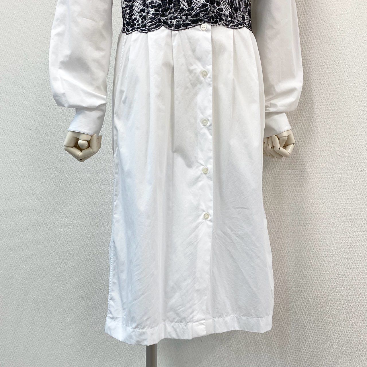 54d8 DRIES VAN NOTEN ドリスヴァンノッテン レース刺繍 長袖 シャツ  